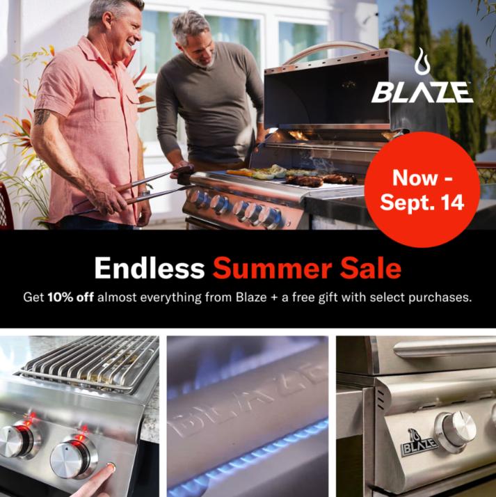 Blaze Endless Summer Sale promotion flyer